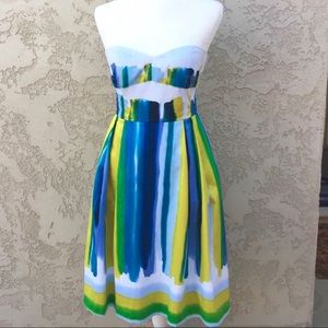 Calvin Klein Strapless Watercolor Dress